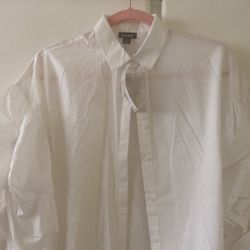 White Button Up Long Sleeve Top