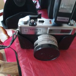 35mm Camera With Flash And Case 