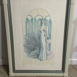 Erte Enchanted Evening Art Noveau Limited Edition Vintage Print 
