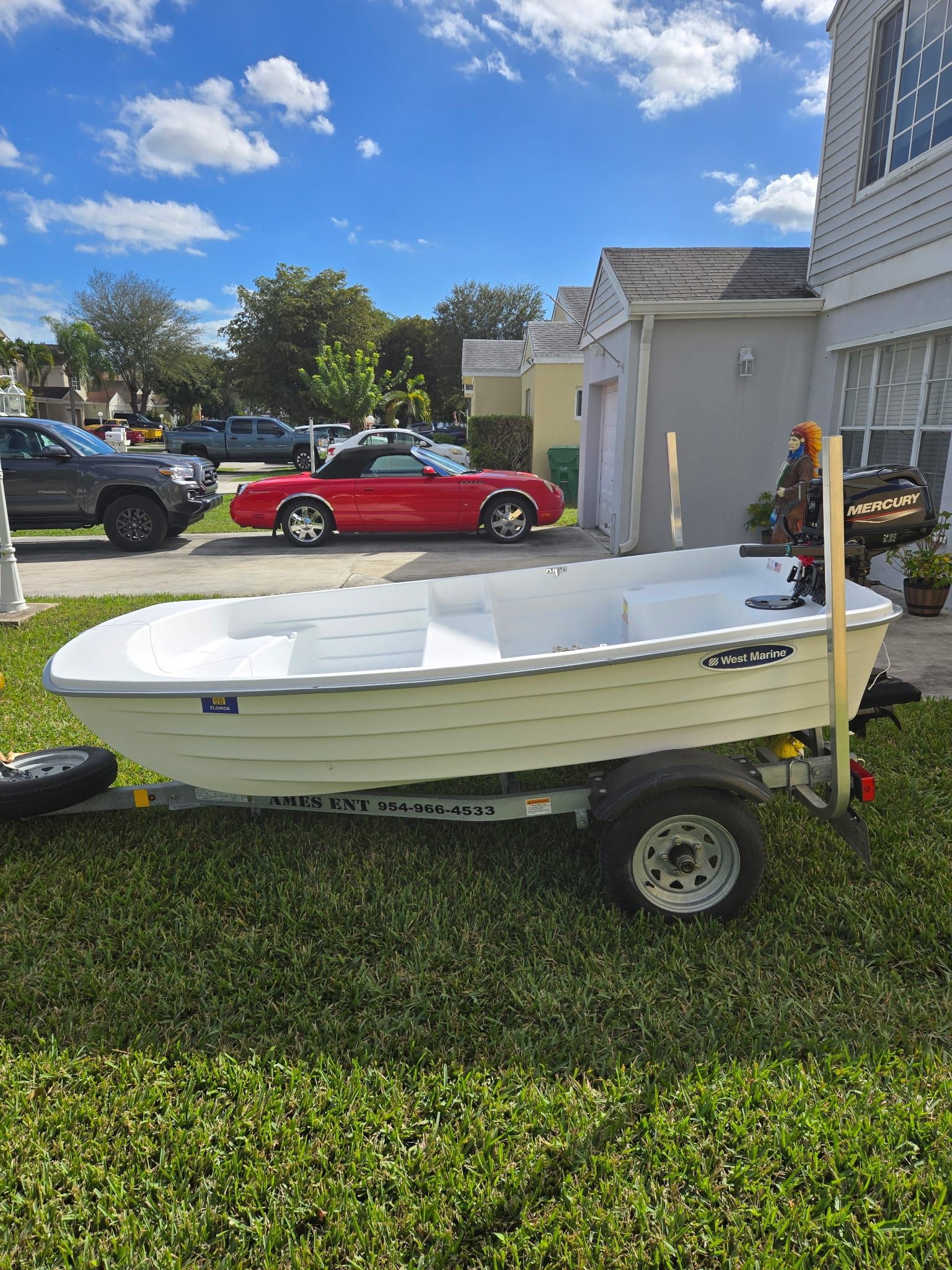 White Boat 10 Ft 2024 Trailer Includes