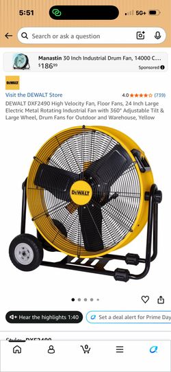 Dewalt drum fan $120