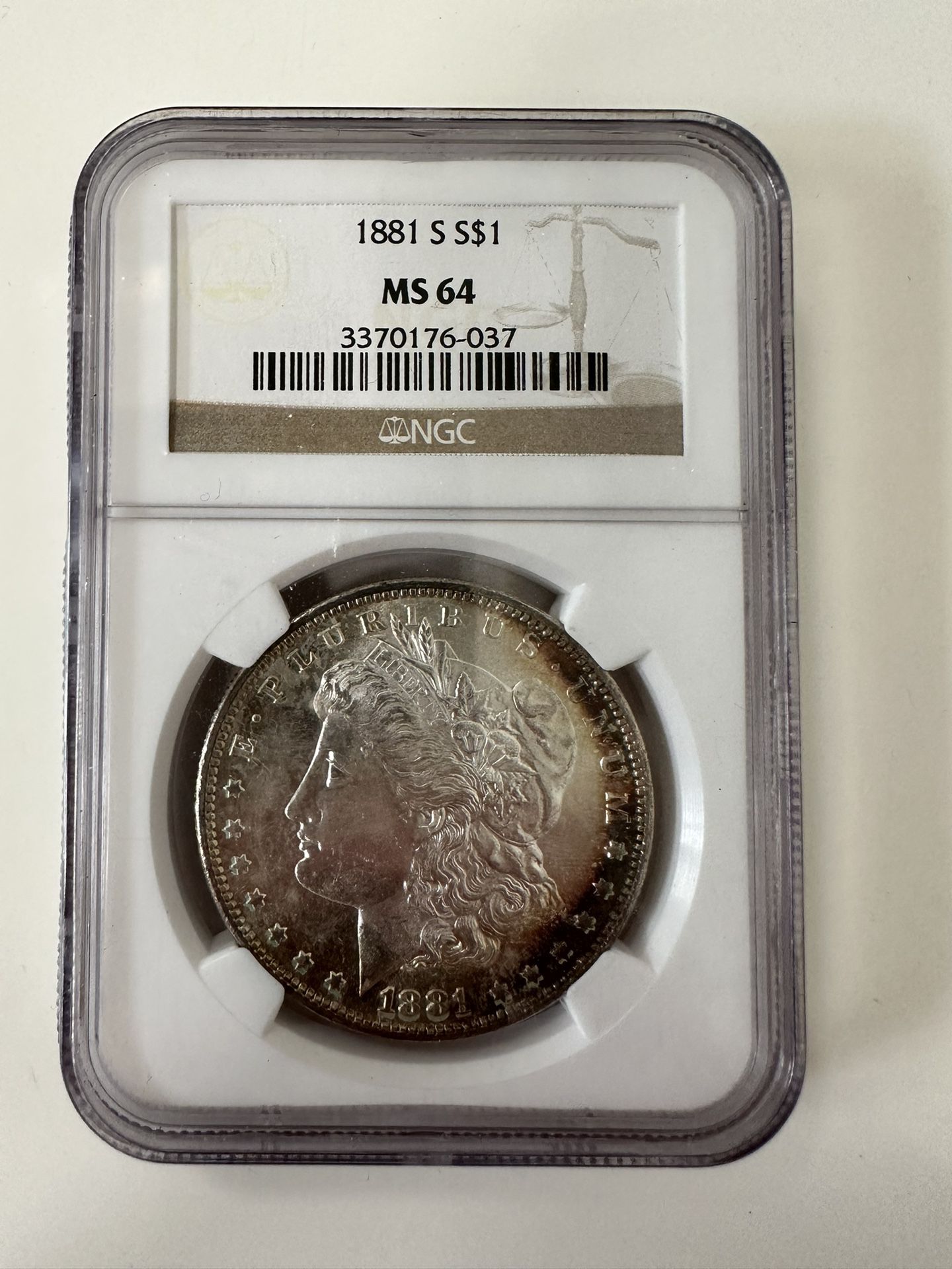 1881-S Morgan Silver Dollar MS64