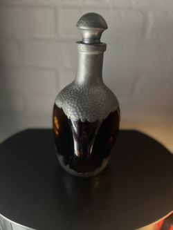 Vintage 1930’s Amber Glass Decanter 
