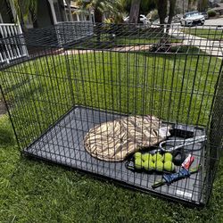 XL Dog Crate With Extras