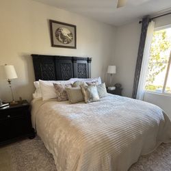 Solid Wood Spanish-Style Queen Bedroom Set