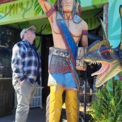 Wooden Cigar Store Indian Carving 