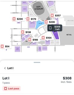 Chargers vs 49ers Pink Parking Lot I ( Tailgating approved area ) December 17 2026 Game