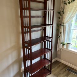 Solid Wood Foldable Stackable Bookshelves