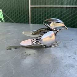 Handmade Bird Made Out Of Silverware 