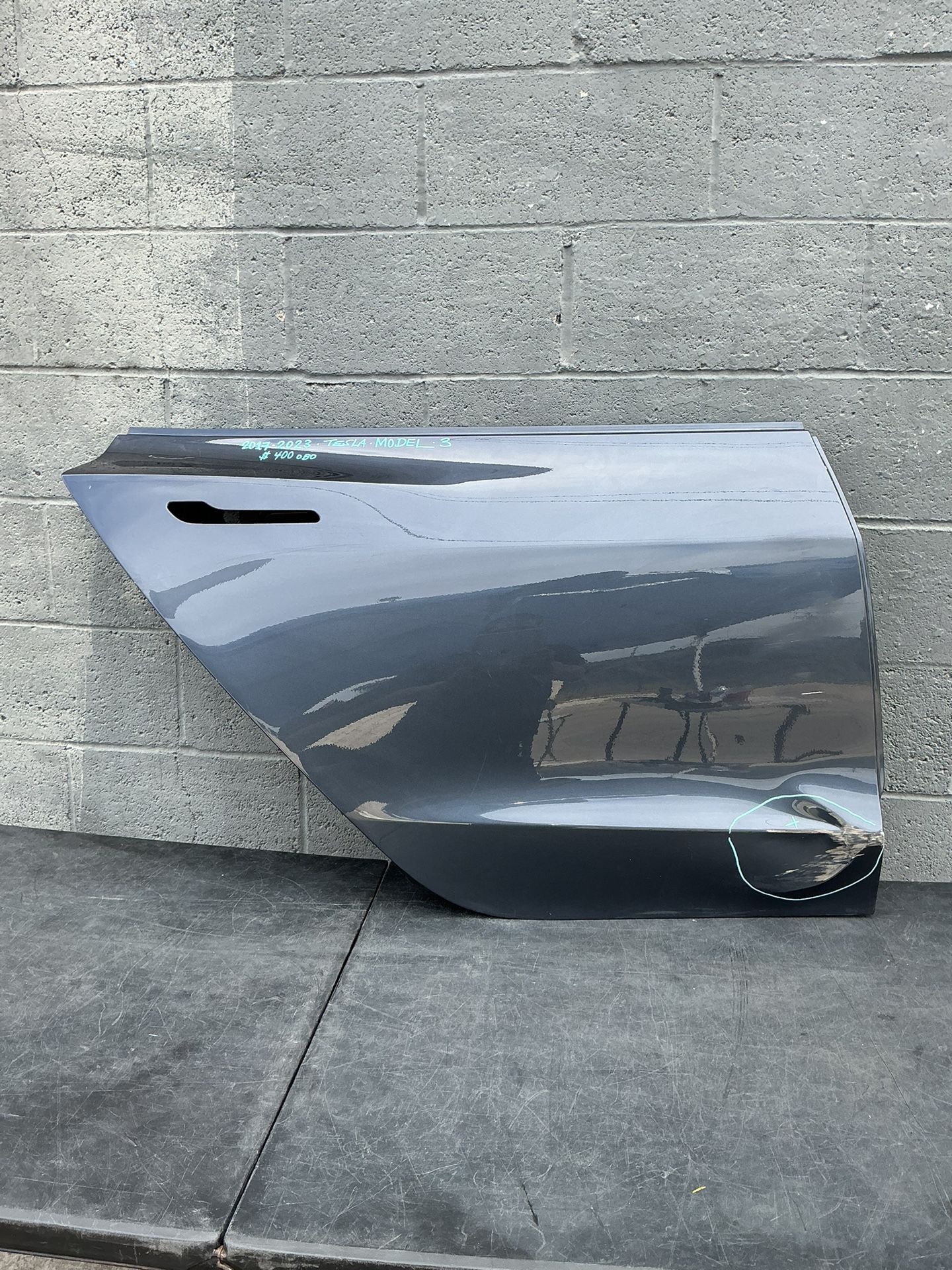 2017 - 2023 Tesla Model 3 Rear Passenger Side Door OEM
