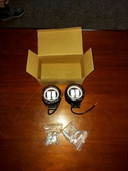 3" round & square red halo lights.