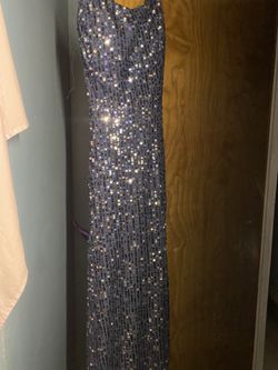 Dark Blue Sequin Dress