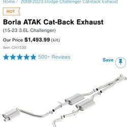 Challenger Borla Exhaust 