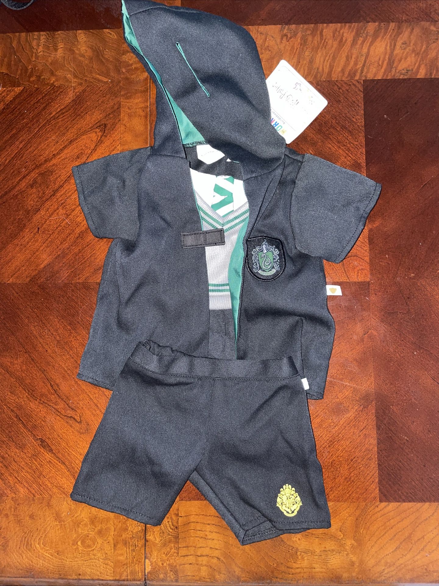 NWT Build-A-Bear Harry Potter Slytherin House Robe Uniform Top & Pants Brand New