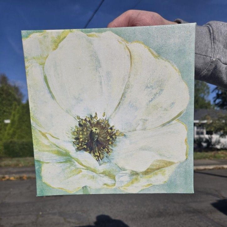 White Peony Canvas Print 