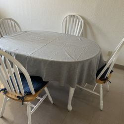 White Dining Table And 4 Chairs