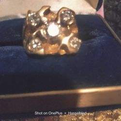 big big beautiful nugget ring with diamonds