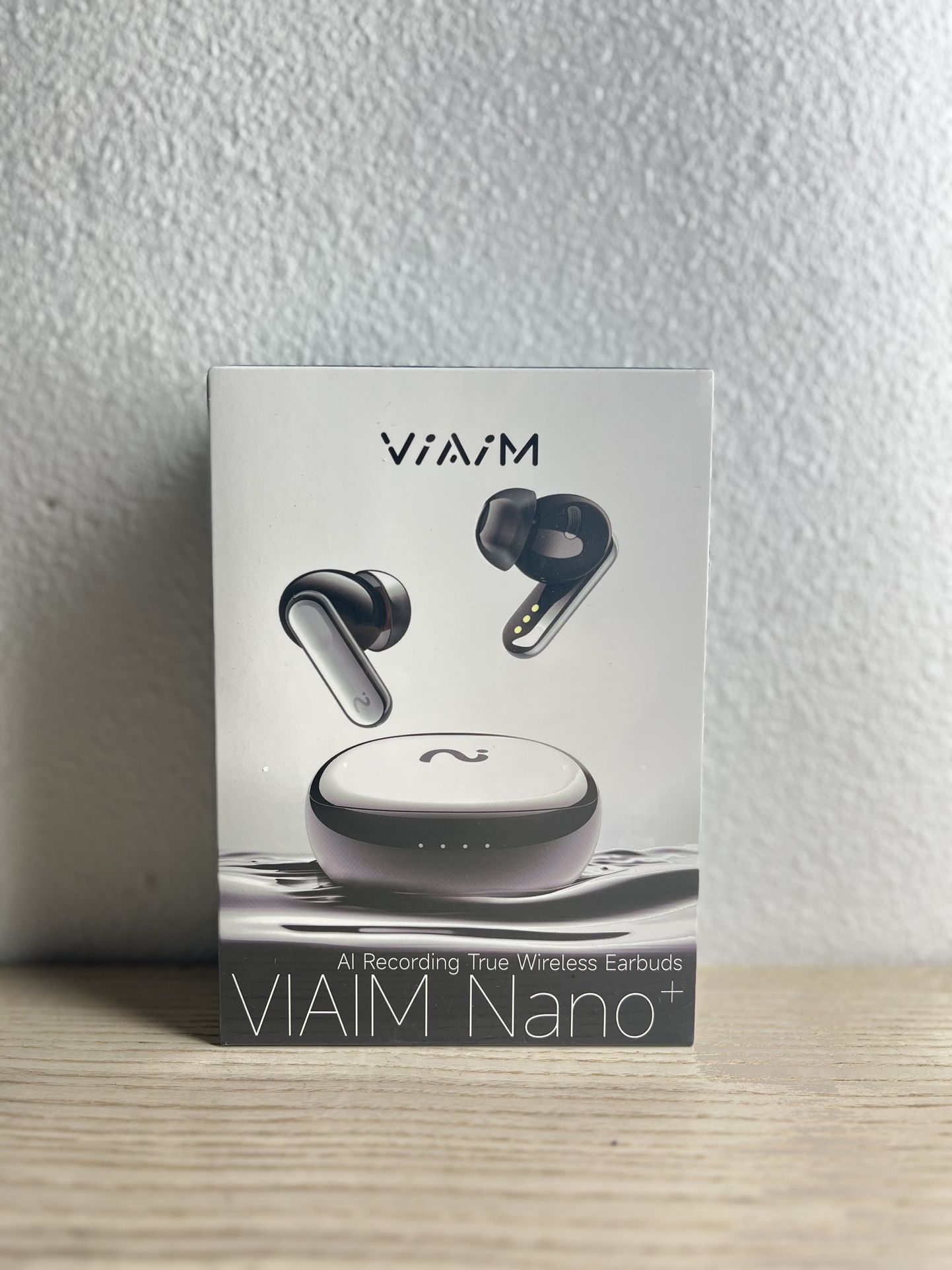 Nano+ AI Smart Earbuds – 4-in-1 Noise Cancelling Wireless Earbuds with Voice Recorder, Real-Time Translator & Transcriber, IPX5, 40H Battery (Silver)