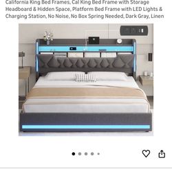 Brand New Steel Inbox, Cal King Bedframe