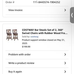 Two Swivel Bar/Kitchen Island Stools - $100.00