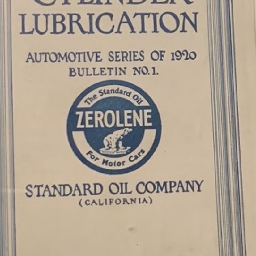 1920s Zerolene Standard oil company Bulletin No.1.