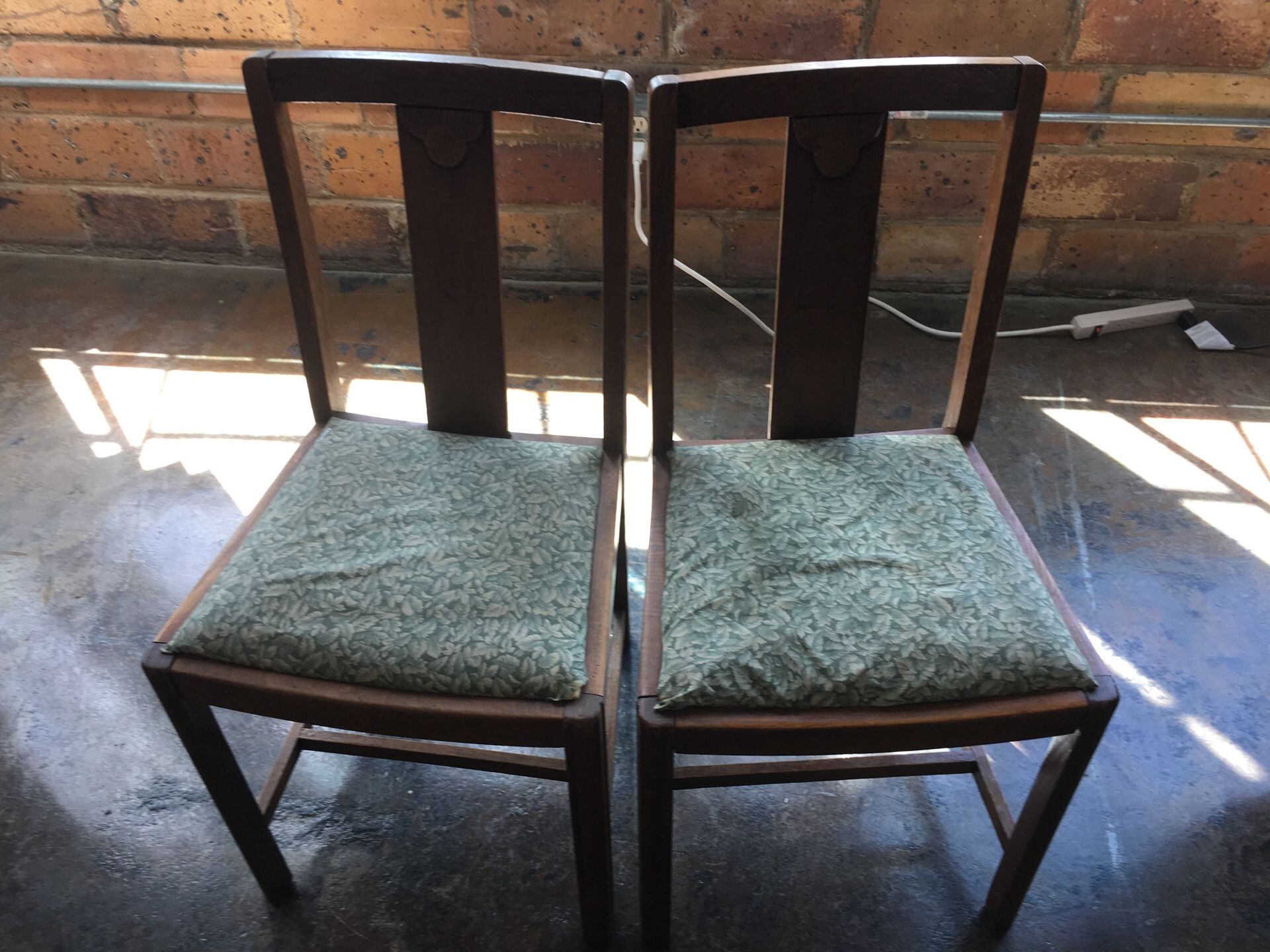 Antique side or dining chairs. Sold together.
