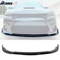 Fits 2015-2023 Dodge Charger SRT V2 Front Bumper Lip Spoiler Gloss Black ABS 4PCS