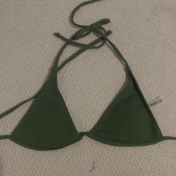Nwot Green Ribbed Zaful Bikini Swimsuit Top 