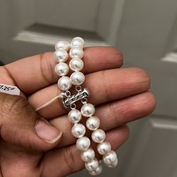 Double Strand Pearl Bracelet $20