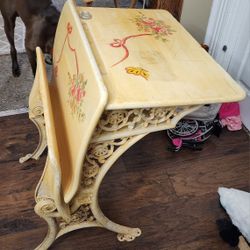 Orion 1887 Victorian School Desk with Cast Iron Legs