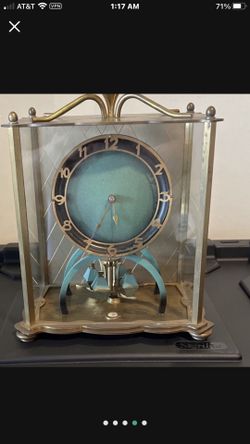 Vintage Brass Pendulum Mantle Clock