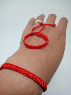 Set two red string bracelet protection and blessings
