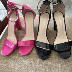 Pink And Black Heels 