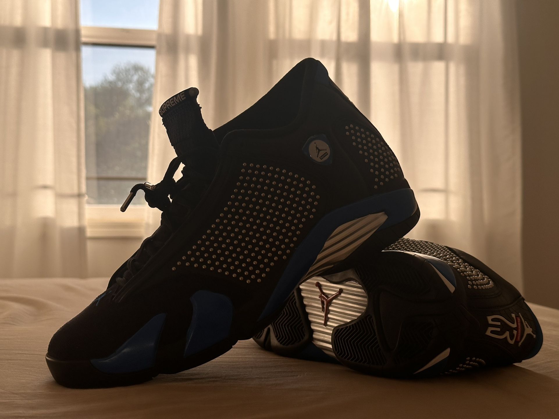 Supreme x Air Jordan 14 Retro 'Black Varsity Royal'