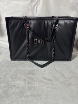 DKNY Black Leather Tote Bag