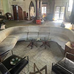 Huge custom mid-century wraparound sectional.