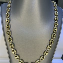 10K GOLD PUFF CHAIN 