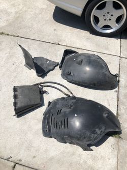 Mercedes E350 power steering high pressure hose and fender liners