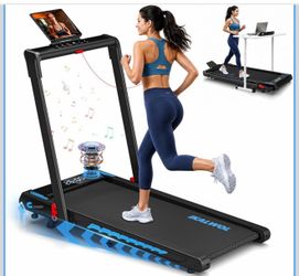 Treadmill with Speaker, 6-in-1 7.5MPH Foldable Treadmill for Home with App Compatible, Walking Pad with 10% Incline, LED Display, 3.0HP Brushless Driv