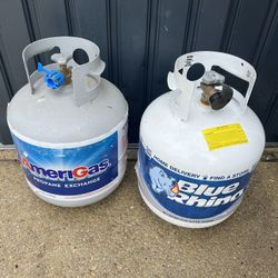 2 Full Propane Gas Tanks, 100% Full, plus some coupons for you as a gift, Lowest Price Anywhere