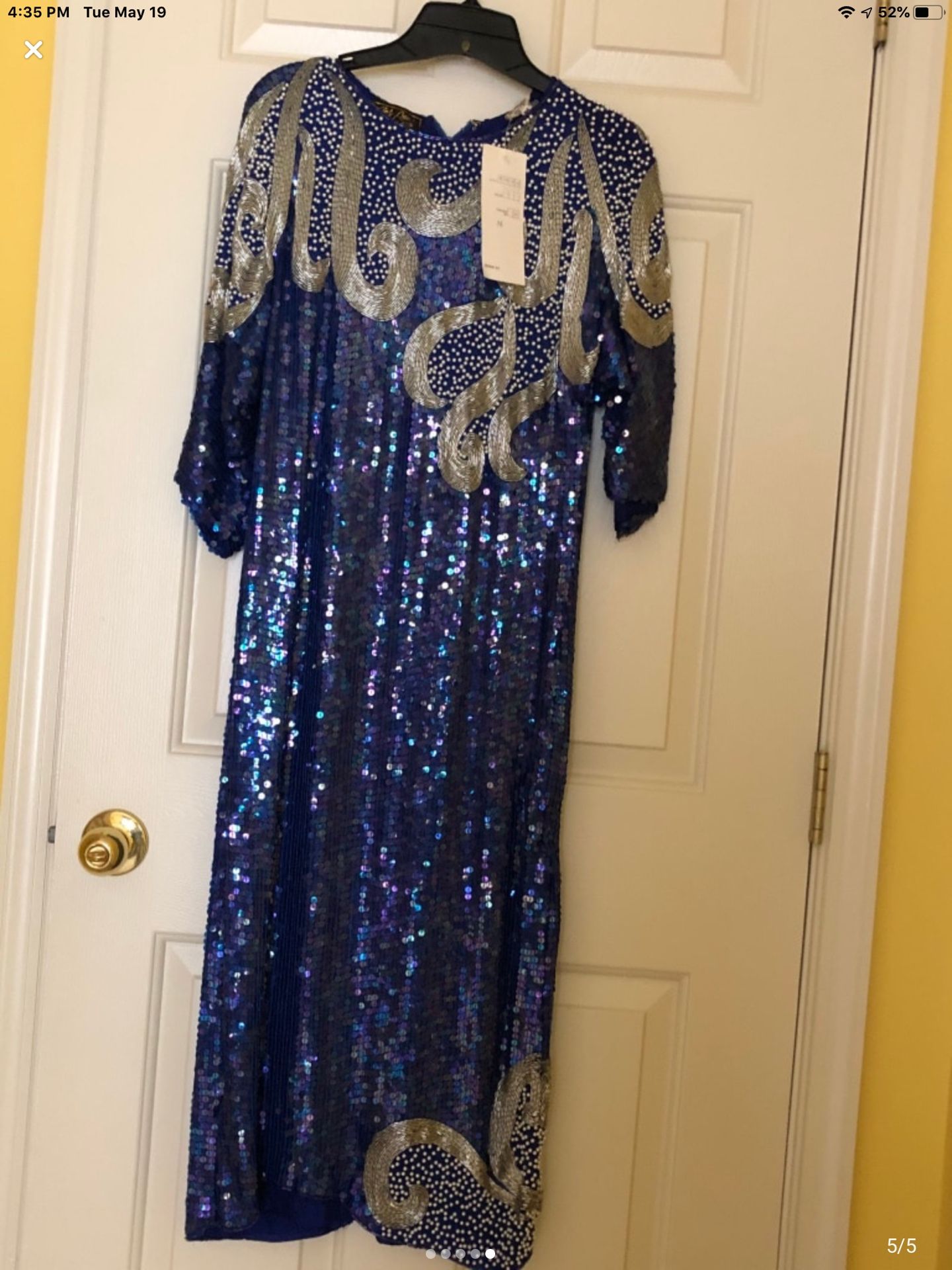 Medium size blue sequenced dress