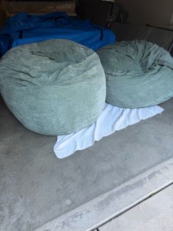 Pair of LoveSac SuperSac Bean Bag Chairs– Oversized & Comfortable