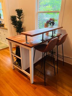 Butcher Block Kitchen Island & Bar