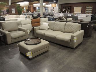 Rutherford Home Matera Gray Leather Track Arm Sofa - Gray | Couch | Living Room Couch
