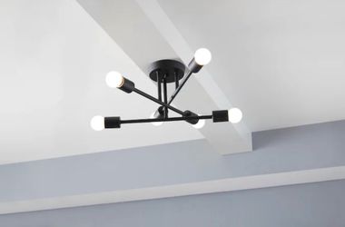 Shaye 17-in Black iron Indoor 6 -Light Semi-flush Mount Light (Brand: Origin 21 by Lowe’s)