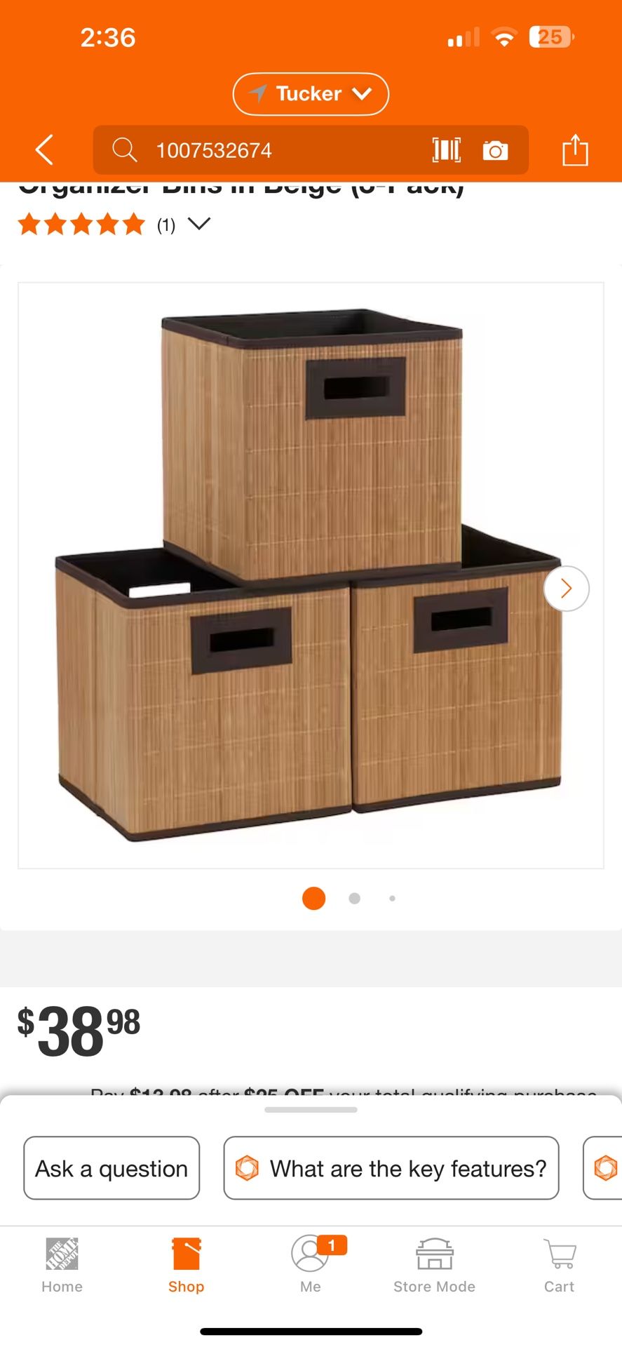 10.5 in. D x 10.5 in. W x 11 in. H Tan Premium Deco Bamboo Reed Cloth Organizer Bins in Beige (3-Pack)