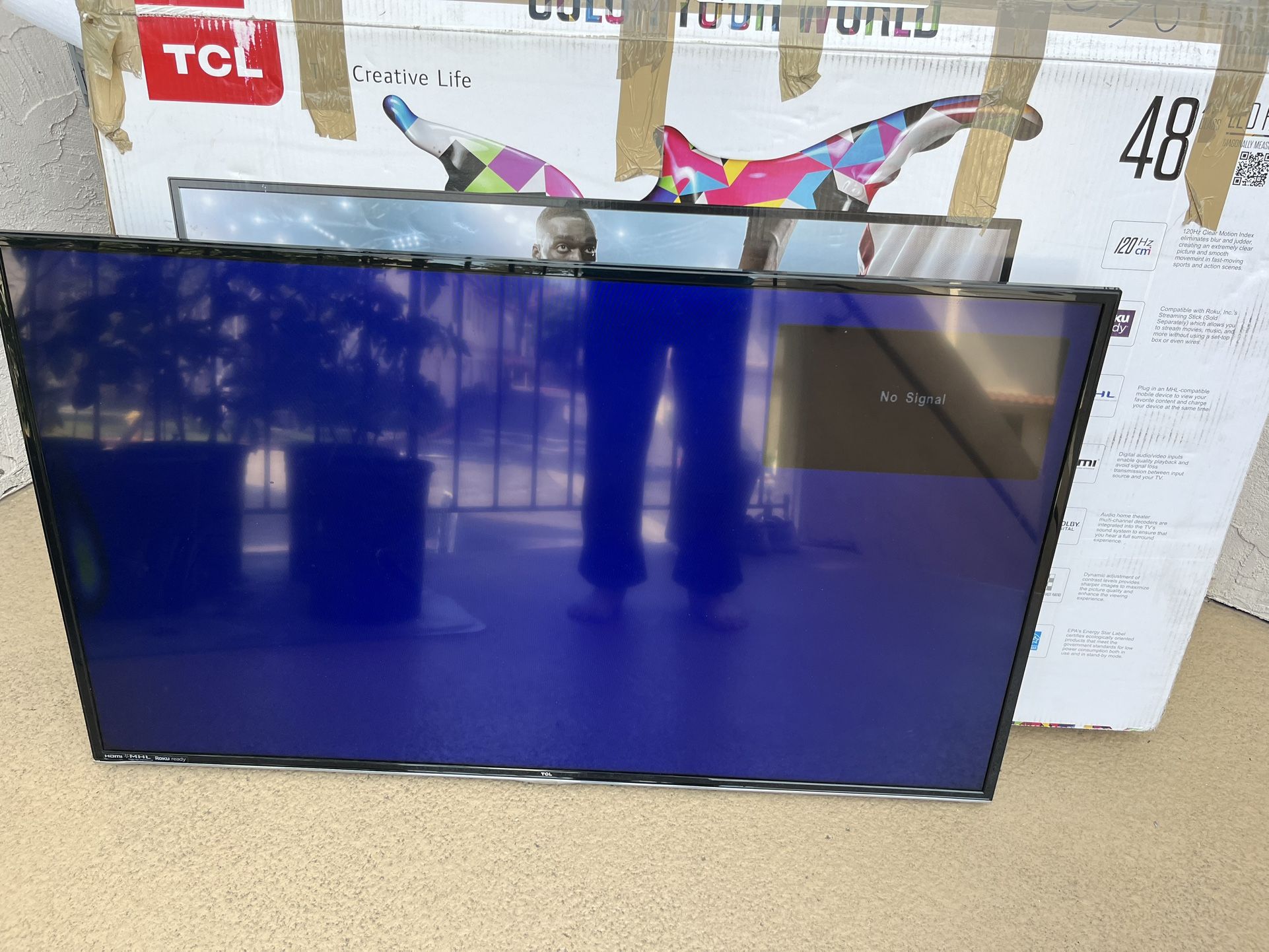 TCL 48” TV with Original Box
