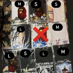 Cough syrup & bathing ape shirts