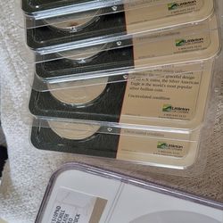 5 Littleton Coin company AMERICAN SILVER EAGLES and NGC 5oz Coin