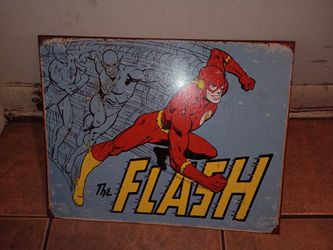 DC Retro Flash Tin Sign